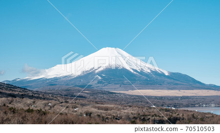 從山中湖全景看台看到的富士山（冬季） 70510503