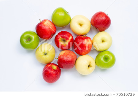 Fresh apples on white background. 70510729