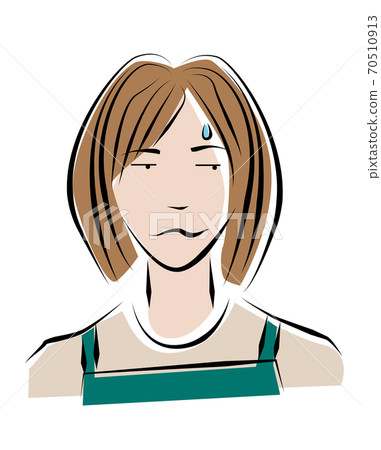 一位母親穿著冷汗圍裙的插圖 70510913