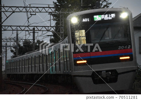 Keisei 3000 series Rapid Limited Express bound for Keisei Ueno Keisei 3000 series Rapid Limited Express bound for Keisei Ueno 70511281