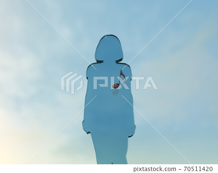 Anyone who wishes has a song of the heart 3DCG illustration 70511420