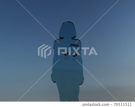 Sadness Everyone has a song of the heart 3DCG illustration 70511511