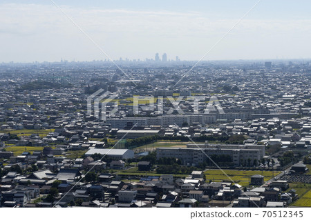 從138塔眺望一宮市和名古屋中心 從138塔眺望一宮市和名古屋中心 70512345