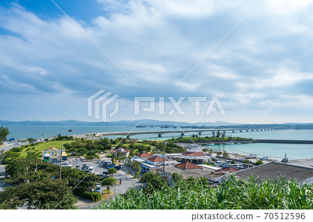 View of Kouri Ohashi from "Okinawa Prefecture" Kouri Island 70512596