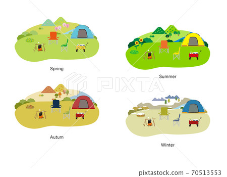 Camp scenery set (Four Seasons / Spring / Summer / Autumn / Winter) Camp scenery set (Four Seasons / Spring / Summer / Autumn / Winter) 70513553