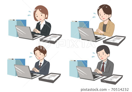 在辦公室工作的員工忙（無人接聽） 70514232