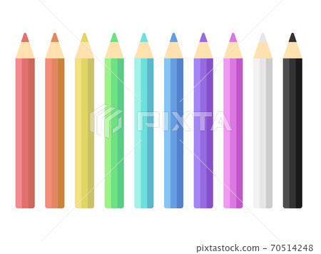簡單的彩色的鉛筆插圖集 簡單的彩色的鉛筆插圖集 70514248