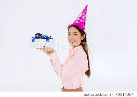 woman and Gift box 70514304