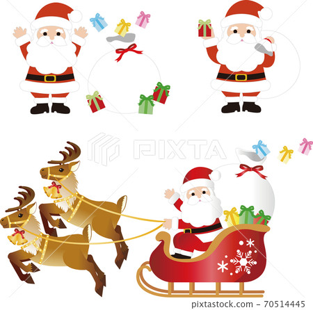 Christmas Santa Claus illustration material set Christmas Santa Claus illustration material set 70514445