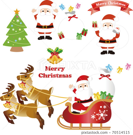 Christmas Santa Claus illustration material set Christmas Santa Claus illustration material set 70514515