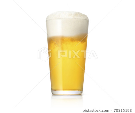 Beer poured into a glass 70515198