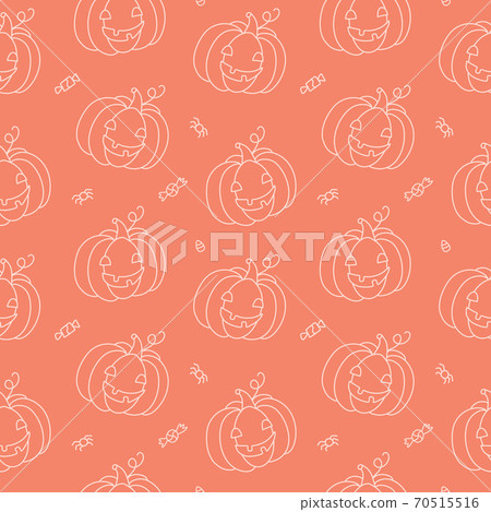 Pumpkin halloween seamless pattern 70515516