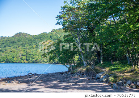赤城神社附近的縣立赤城公園風光初秋的景色 70515775