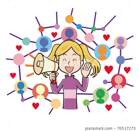 Image illustration of an influential female influencer Image illustration of an influential female influencer 70517273