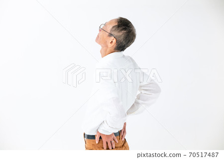 Senior man suffering from backache Senior man suffering from backache 70517487