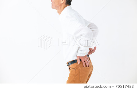 Senior man suffering from backache Senior man suffering from backache 70517488