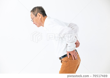 Senior man suffering from backache 70517489