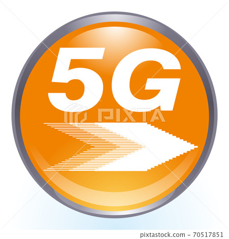 Glossy three-dimensional 5G logo Colorful illustration Large-capacity big data image Icon radio button Glossy three-dimensional 5G logo Colorful illustration Large-capacity big data image Icon radio button 70517851