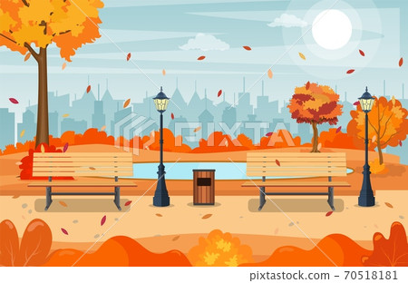 beautiful autumn city park beautiful autumn city park 70518181
