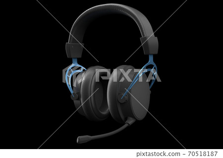 3D rendering of gaming headphones with microphone for cloud gaming and streaming 70518187