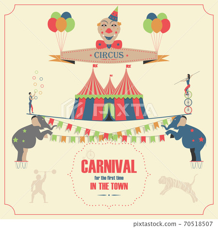 Set of Circus Flat Icons. Set of Circus Flat Icons. 70518507
