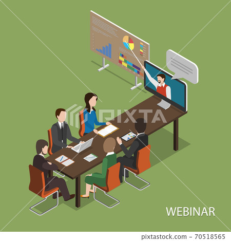 Webinar Flat Isometric Vector Concept. - Stock Illustration [70518565 ...
