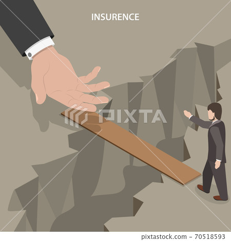 Insurance isometric vector concept Insurance isometric vector concept 70518593