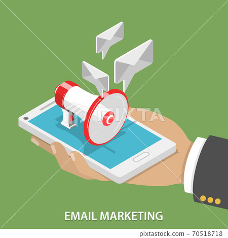 Email Marketing Flat Isometric Vector Concept. 70518718