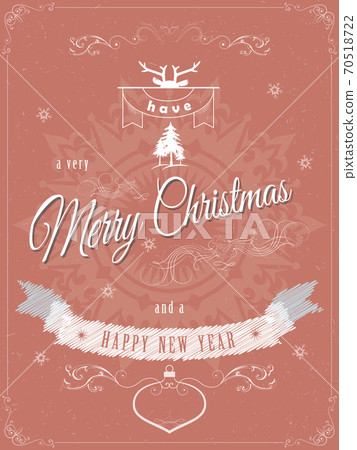 Christmas greeting scratched vector illustration. Christmas greeting scratched vector illustration. 70518722