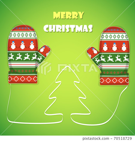 Christmas postcard vector illustration. Christmas postcard vector illustration. 70518729