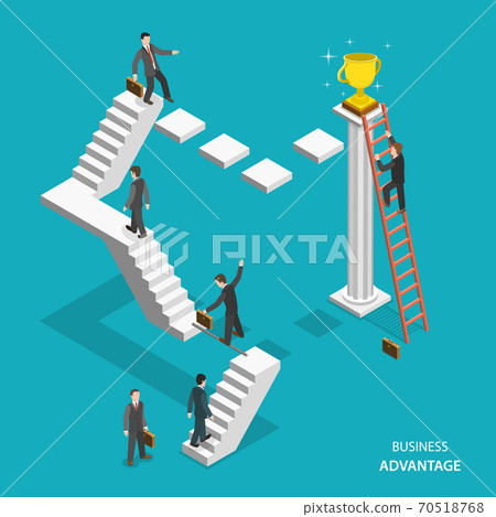 Business advantage isometric flat vector concept. 70518768