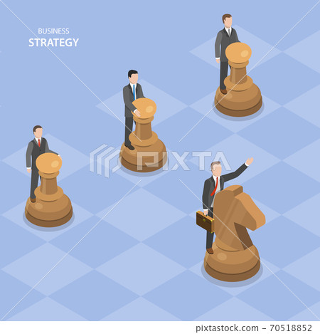 Business stratagy isometric flat vector concept. Business stratagy isometric flat vector concept. 70518852