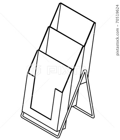 桌面目錄架的線圖插圖 70519624