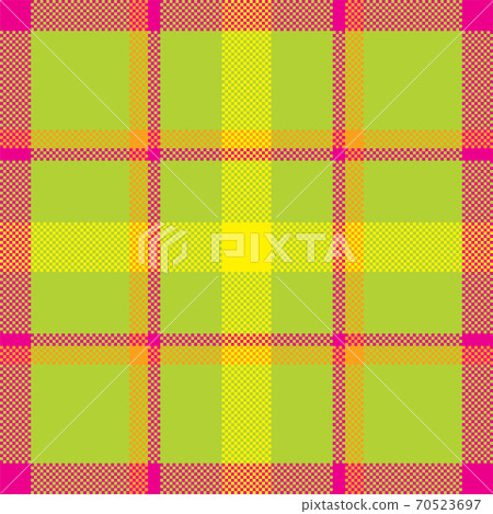 Pixel background vector design. Modern seamless pattern plaid. Square texture fabric. Tartan scottish textile. Beauty color madras ornament. Pixel background vector design. Modern seamless pattern plaid. Square texture fabric. Tartan scottish textile. Beauty color madras ornament. 70523697