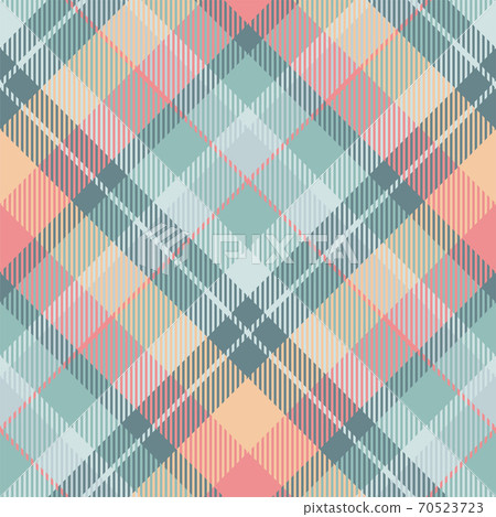 Tartan scotland seamless plaid pattern vector. Retro background fabric. Vintage check color square geometric texture. 70523723