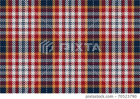 Plaid pattern seamless. Check fabric texture. Stripe square background. Vector textile design. 70523790