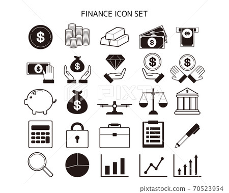 Financial / banking vector illustration set Money icon Financial / banking vector illustration set Money icon 70523954