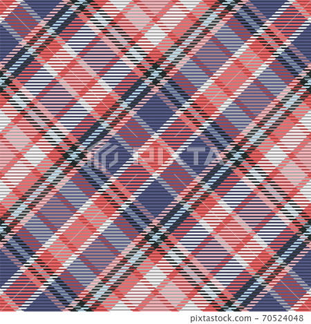 Plaid pattern seamless. Check fabric texture. Stripe square background. Vector textile design. 70524048