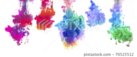 Colorful ink background texture dripping underwater 70525512
