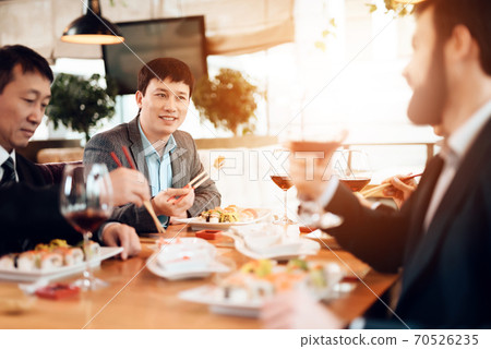Business meeting of influential people. Business meeting of influential people. 70526235
