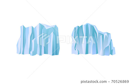 Blue Icebergs Peaks with High Cliff Vector Set Blue Icebergs Peaks with High Cliff Vector Set 70526869