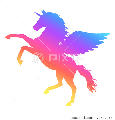 Unicorn Silhouette Material Illustration Stock Illustration