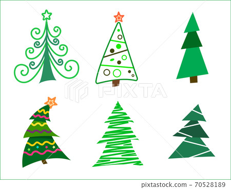 Collection of Christmas trees, modern flat design. Collection of Christmas trees, modern flat design. 70528189