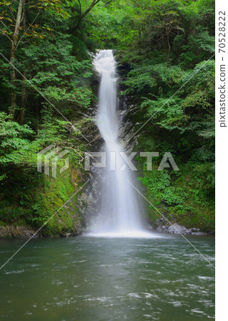 Green forest and Fudo Falls man waterfall Shinjo Village, Maniwa District, Okayama Prefecture Green forest and Fudo Falls man waterfall Shinjo Village, Maniwa District, Okayama Prefecture 70528222