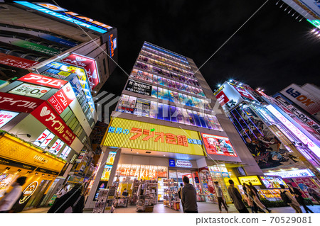Tokyo cityscape of Japan Akihabara, Tokyo of the corona wreck. I can't see foreign group guests 70529081