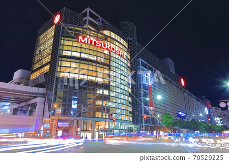 [Fukuoka Prefecture] Night view of Tenjin, Fukuoka 70529225