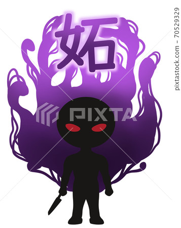 A figure whose feelings of jealousy become an aura and spout out A figure whose feelings of jealousy become an aura and spout out 70529329