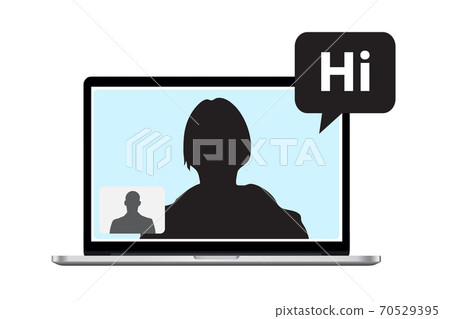 Video Conference, People Connecting Together Remote Working on Laptop Video Conference, People Connecting Together Remote Working on Laptop 70529395
