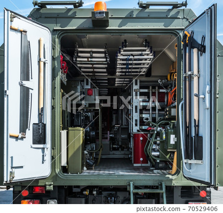 body of the car is filled with equipment for maintenance and repair of equipment body of the car is filled with equipment for maintenance and repair of equipment 70529406