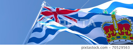 3D rendering of the national flag of British Indian Ocean Territory waving 70529563